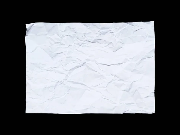 Kırışık ve buruşuk kağıt poster dokusu siyah arkaplanda izole edilmiş