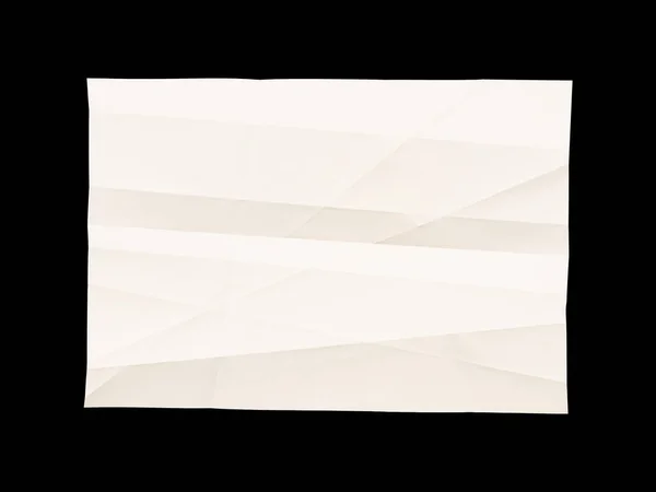 Белая Бумага Смятый Плакат Изолирован Черном Фоне — стоковое фото