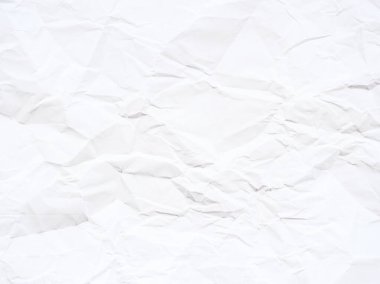 Buruşmuş beyaz kağıdın soyut arkaplanı
