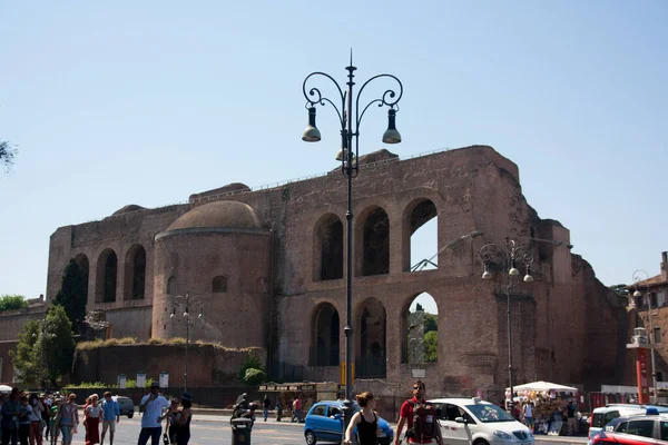 Rome Italië Juni 2013 Basiliek Van Maxentia — Stockfoto