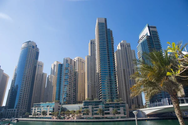 Dubai Uea Maret 2018 Pemandangan Marina Bay Stok Foto