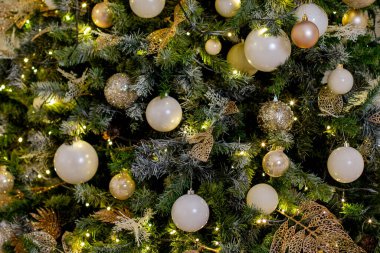 Noel arkaplan süsleri, altın Noel süslemeleri