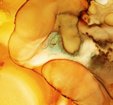Sarı alkol sanatı soyut sıvı resim arka plan alkol mürekkebi tekniği
