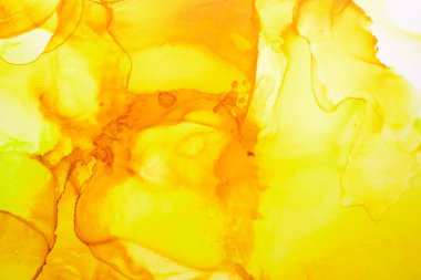 Sarı alkol sanatı soyut sıvı resim arka plan alkol mürekkebi tekniği