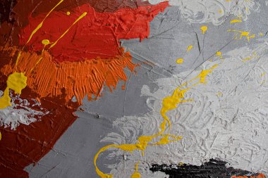 Soyut Çağdaş Sanat arka planı El boya fırça darbeleri çizdi