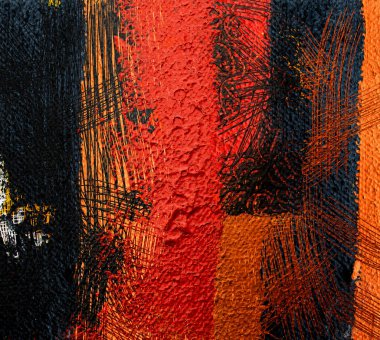 Soyut sanat geçmişi. Tuval üzerine yağlı boya boya. Çok renkli parlak doku.