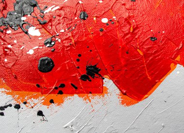 Soyut Çağdaş Sanat arka planı El boya fırça darbeleri çizdi