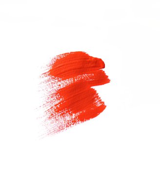 Arka plan için soyutlama, arka plan beyaz üzerine kırmızı boya ile dikdörtgen desen izole. Yatay çerçeve