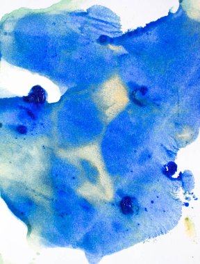 mavi boya soyut arkaplan dokusu kağıt üzerine suluboya posterlerin, kartların, davetiyelerin, duvar kağıtlarının modern tasarımı