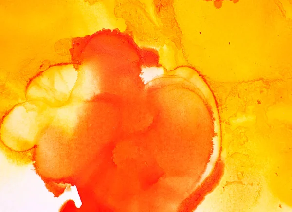 Желтый Алкоголь Искусства Абстрактной Живописи Жидкости Живописи Фон Техника Чернил — стоковое фото