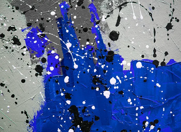 Abstrakte Zeitgenössische Kunst Hintergrund Handgezeichnete Ölgemälde Pinselstriche Der Farbe — Stockfoto