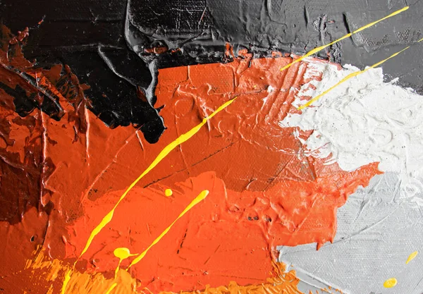 Soyut yağlı boya tablosu. Tuvalin dokusunda yağ var. El çizimi yağlı boya. Renk dokusu. Modern sanat eserinin bir parçası. Fırça darbeleri