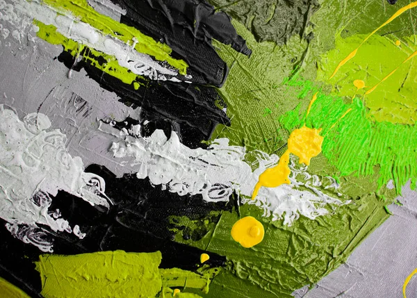 Abstrakte Zeitgenössische Kunst Hintergrund Handgezeichnete Ölgemälde Pinselstriche Der Farbe — Stockfoto