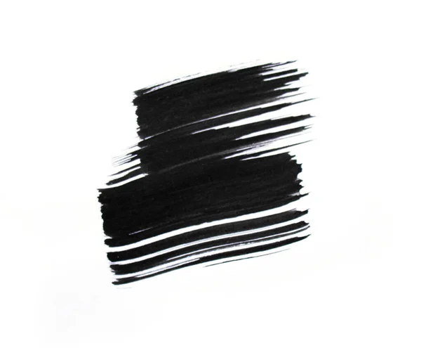 Black Brush Strokes White Background — Stock Photo, Image