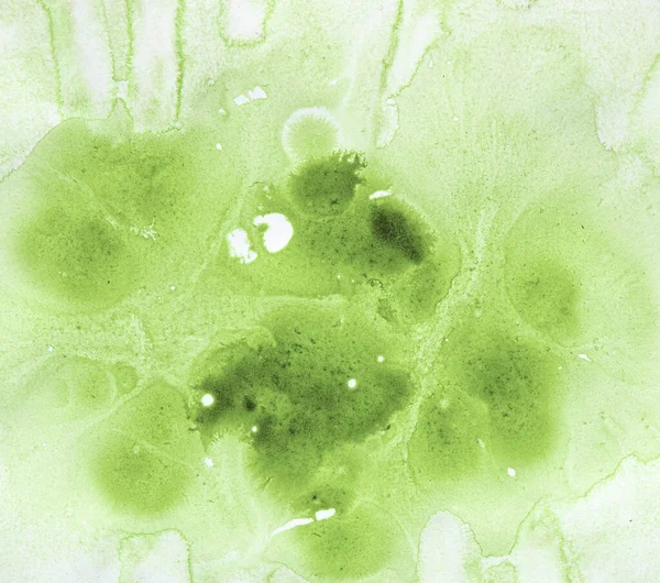 Peinture Verte Art Abstrait Fond Texture Aquarelle Sur Papier Design — Photo