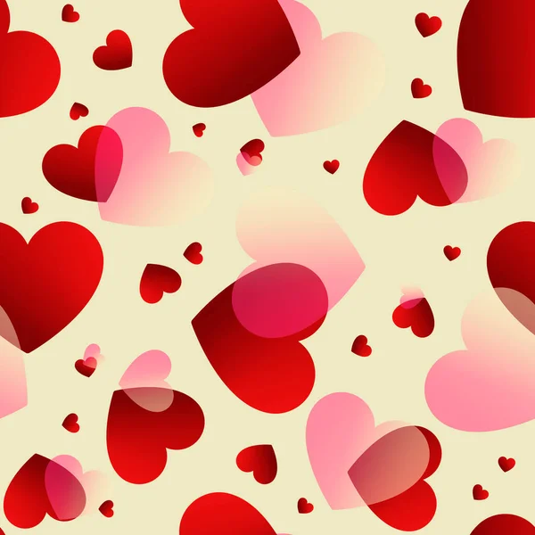 Walentynki Czerwony Różowy Rose Gradientowe Serca Czarnym Tle Bezszwowe Tło — Zdjęcie stockowe