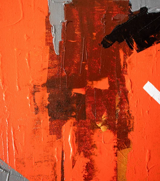 Soyut yağlı boya tablosu. Tuvalin dokusunda yağ var. El çizimi yağlı boya