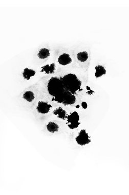 Black Hand drawn drops of ink grunge texture Abstract ink drops background. Black and white grunge illustration