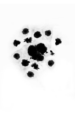 Black Hand drawn drops of ink grunge texture Abstract ink drops background. Black and white grunge illustration