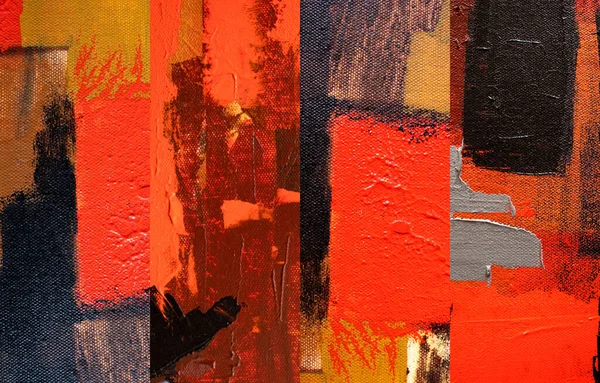 El çizimi yağlı boya. Soyut sanat geçmişi. Tuval üzerine yağlı boya boya. Renk dokusu. Sanat eserinin bir parçası. Boya lekeleri. Fırça darbeleri.