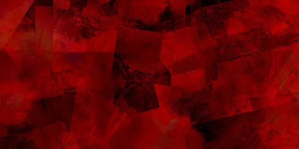 Fond Abstrait Rouge Noir Avec Des Blocs Angulaires Des Carrés — Photo
