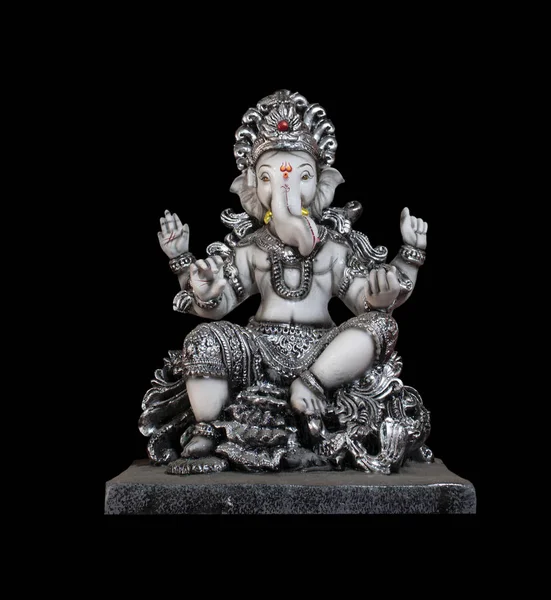Indian Ganesha Festival Lord Ganpati Happy Ganesh Chaturthi Ganpati Black — Stock Fotó
