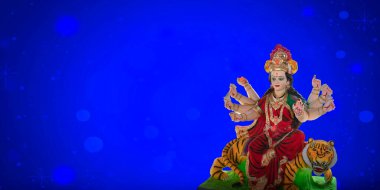 Durga Puja sanatsal afişi, Subh Navratri arkaplan Durga puja duvar kağıdı