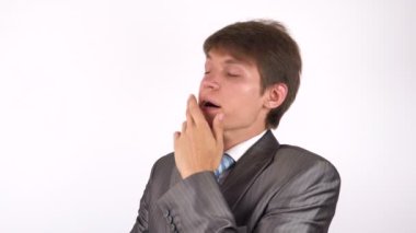 Yorgun ve Uykucu Adam. jest.