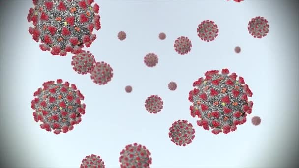 Concept Animation Coronavirus Covid Connu Sous Nom Sras Cov Sont — Video