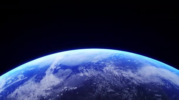Koncepció Reális Föld Bolygó Nézete Űrből Légköri Felhőkkel Animáció Bolygóforgatás — Stock videók