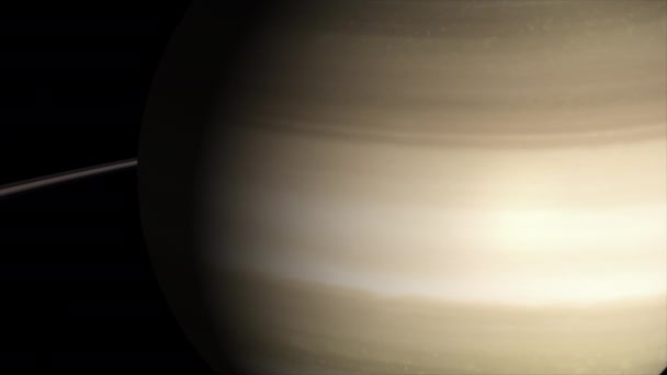 Concepto Ur1 Vista Del Planeta Realista Saturno — Vídeos de Stock