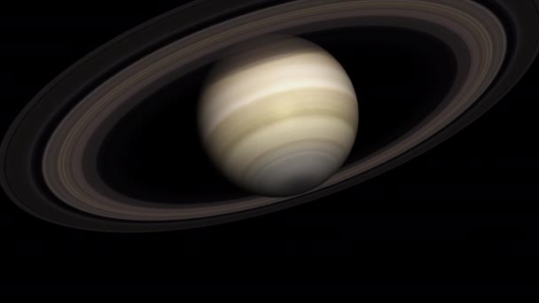 Concept Ur1 View Realistic Planet Saturn — Stock video