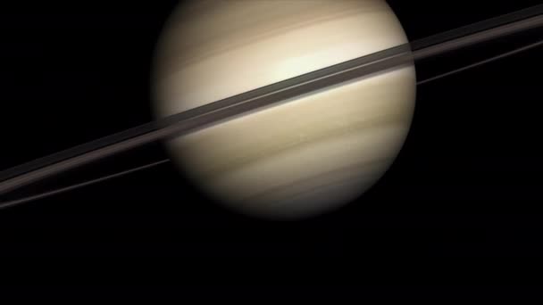 现实行星土星的概念 Ur1视图1 按太阳系范围划分的结构行星图 — 图库视频影像