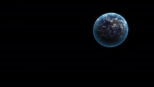 Conceito Vista Planeta Realista Terra — Vídeo de Stock
