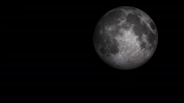 Αντίληψη Άποψη Της Ρεαλιστικής Σελήνης — Αρχείο Βίντεο