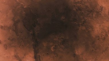 Gerçekçi gezegen Mars 'ın yüzeyini uzaydan yansıtan 3 boyutlu görünüm kavramı 42-P1.