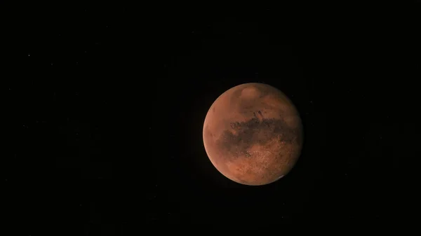 Conceito Vista Planeta Renderização Realista Mars Com Atmosfera Estrelas — Fotografia de Stock