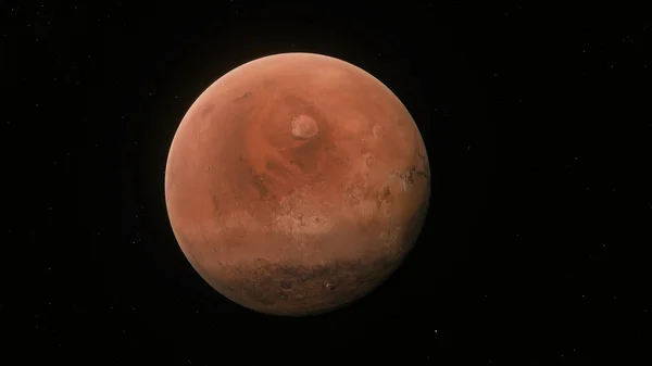 Conceito Vista Planeta Renderização Realista Mars Com Atmosfera Estrelas — Fotografia de Stock