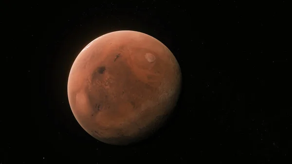 Conceito Vista Planeta Renderização Realista Mars Com Atmosfera Estrelas — Fotografia de Stock