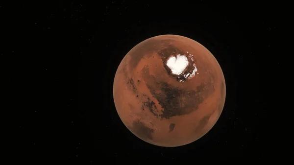 概念97 3D渲染具有大气和恒星的现实行星火星的视图 — 图库照片