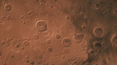 3D gerçekçi gezegen Mars 'ın yüzeyini uzaydan gösteren 4-P1 görünümü.