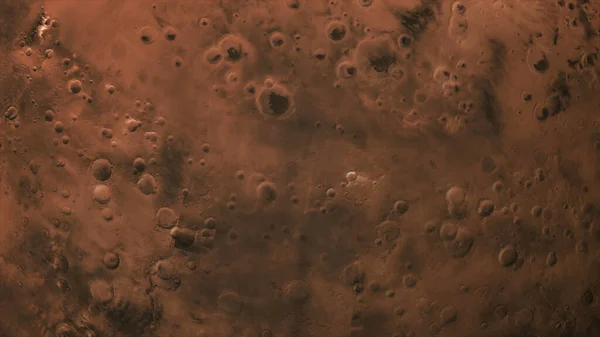 Concept Vue Rendant Réaliste Planète Mars Surface Depuis Espace — Photo