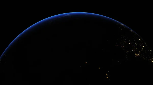 Conceptul Peisaj Frumos Planetei Realiste Pământ Din Spațiu Efecte Atmosferă — Fotografie, imagine de stoc