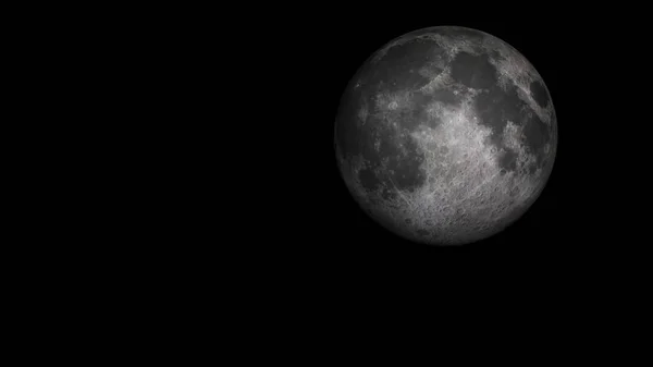 Concepto Escenario Luna Realista Desde Espacio Con Cráteres Impacto Asteroides — Foto de Stock