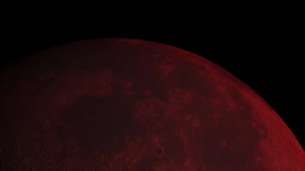 Концепція Декорації Реалістичного Місяця Крові Космосу Астероїдними Ударними Кратерами Високо — стокове фото