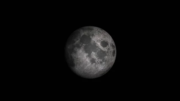 Concepto Escenario Luna Realista Desde Espacio Con Cráteres Impacto Asteroides — Foto de Stock