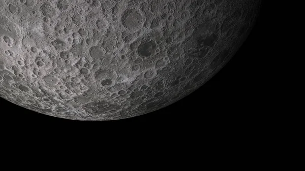 Концепція Пейзаж Реалістичного Місяця Космосу Астероїдними Ударними Кратерами Високо Деталізований — стокове фото
