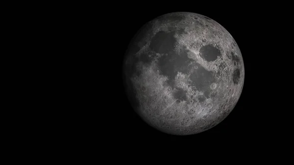 Concepto Escenario Luna Realista Desde Espacio Con Cráteres Impacto Asteroides — Foto de Stock