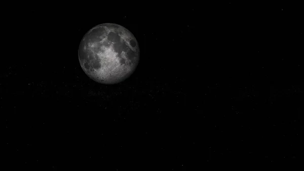 Conceito Cenário Lua Realista Espaço Com Crateras Impacto Asteróides Estrelas — Fotografia de Stock