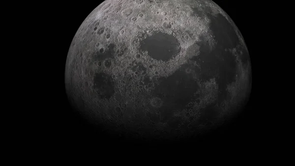 Concepto Escenario Luna Realista Desde Espacio Con Cráteres Impacto Asteroides — Foto de Stock